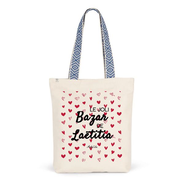 Tote Bag Premium - Le joli Bazar de Laëtitia - 2 Coloris - Durable - Cadeau Personnalisable - Cadeaux-Positifs.com -Unique-Bleu-