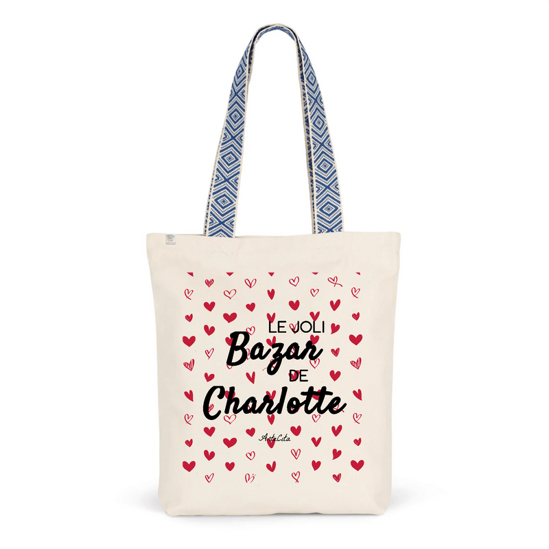 Cadeau anniversaire : Tote Bag Premium - Le joli Bazar de Charlotte - 2 Coloris - Durable - Cadeau Personnalisable - Cadeaux-Positifs.com -Unique-Bleu-
