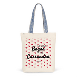 Tote Bag Premium - Le joli Bazar de Cassandra - 2 Coloris - Durable - Cadeau Personnalisable - Cadeaux-Positifs.com -Unique-Bleu-