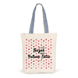 Tote Bag Premium - Le joli Bazar d'une Future Tatie - 2 Coloris - Durable - Cadeau Personnalisable - Cadeaux-Positifs.com -Unique-Bleu-