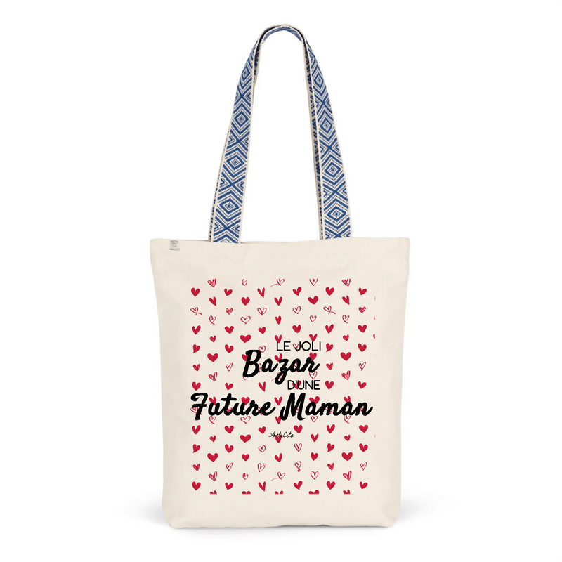 Cadeau anniversaire : Tote Bag Premium - Le joli Bazar d'une Future Maman - 2 Coloris - Durable - Cadeau Personnalisable - Cadeaux-Positifs.com -Unique-Bleu-