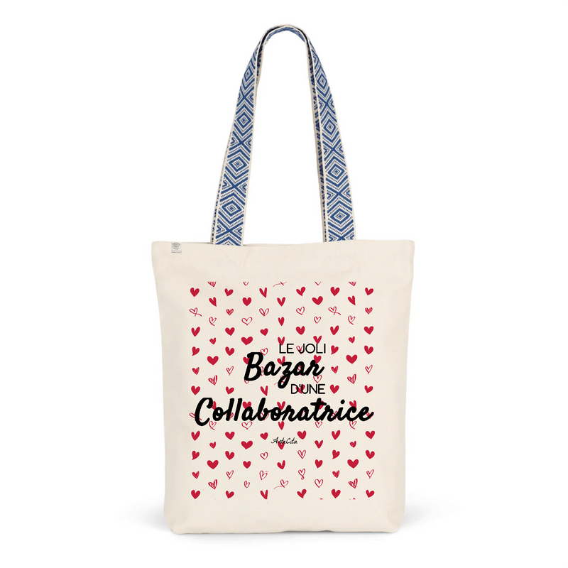 Cadeau anniversaire : Tote Bag Premium - Le joli Bazar d'une Collaboratrice - 2 Coloris - Durable - Cadeau Personnalisable - Cadeaux-Positifs.com -Unique-Rouge-
