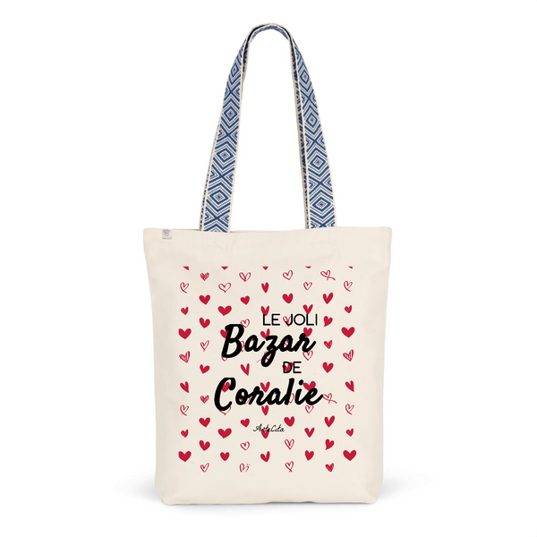 Tote Bag Premium - Le joli Bazar de Coralie - 2 Coloris - Durable - Cadeau Personnalisable - Cadeaux-Positifs.com -Unique-Bleu-