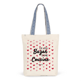 Tote Bag Premium - Le joli Bazar d'une Cousine - 2 Coloris - Durable - Cadeau Personnalisable - Cadeaux-Positifs.com -Unique-Bleu-