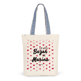 Tote Bag Premium - Le joli Bazar de Marina - 2 Coloris - Durable - Cadeau Personnalisable - Cadeaux-Positifs.com -Unique-Bleu-