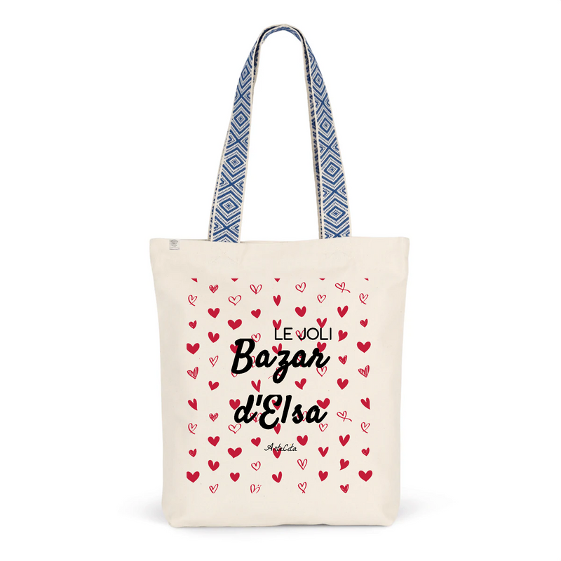 Cadeau anniversaire : Tote Bag Premium - Le joli Bazar d'Elsa - 2 Coloris - Durable - Cadeau Personnalisable - Cadeaux-Positifs.com -Unique-Bleu-