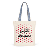Tote Bag Premium - Le joli Bazar de Marianne - 2 Coloris - Durable - Cadeau Personnalisable - Cadeaux-Positifs.com -Unique-Bleu-