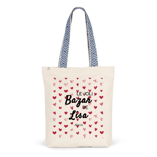 Tote Bag Premium - Le joli Bazar de Lisa - 2 Coloris - Durable - Cadeau Personnalisable - Cadeaux-Positifs.com -Unique-Bleu-