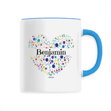 Mug - Benjamin (Coeur) - 6 Coloris - Cadeau Unique & Tendre - Cadeau Personnalisable - Cadeaux-Positifs.com -Unique-Bleu-