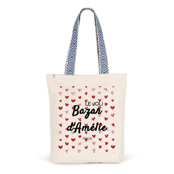 Tote Bag Premium - Le joli Bazar d'Amélie - 2 Coloris - Durable - Cadeau Personnalisable - Cadeaux-Positifs.com -Unique-Bleu-