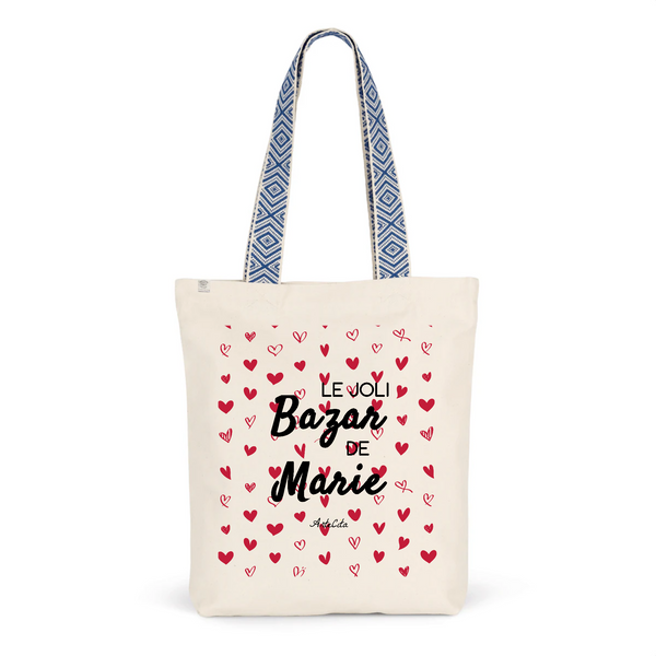 Tote Bag Premium - Le joli Bazar de Marie - 2 Coloris - Durable - Cadeau Personnalisable - Cadeaux-Positifs.com -Unique-Bleu-