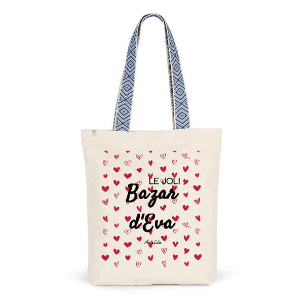 Tote Bag Premium - Le joli Bazar d'Eva - 2 Coloris - Durable - Cadeau Personnalisable - Cadeaux-Positifs.com -Unique-Bleu-