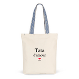 Tote Bag Premium - Tata d'amour - 2 Coloris - Cadeau Durable - Cadeau Personnalisable - Cadeaux-Positifs.com -Unique-Bleu-