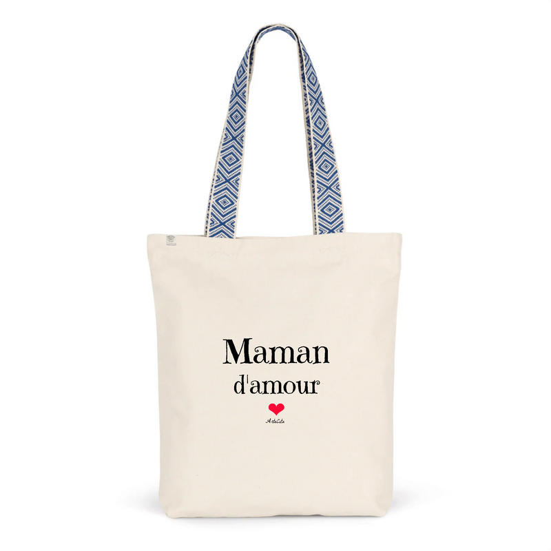 Cadeau anniversaire : Tote Bag Premium - Maman d'amour - 2 Coloris - Cadeau Durable - Cadeau Personnalisable - Cadeaux-Positifs.com -Unique-Bleu-