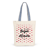 Tote Bag Premium - Le joli Bazar d'Emilie - 2 Coloris - Durable - Cadeau Personnalisable - Cadeaux-Positifs.com -Unique-Bleu-