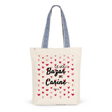 Tote Bag Premium - Le joli Bazar de Carine - 2 Coloris - Durable - Cadeau Personnalisable - Cadeaux-Positifs.com -Unique-Bleu-