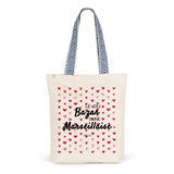 Tote Bag Premium - Le joli Bazar d'une Marseillaise - 2 Coloris - Durable - Cadeau Personnalisable - Cadeaux-Positifs.com -Unique-Bleu-