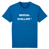 T-Shirt Premium - Serial Chiller - Coton Bio - 12 Coloris - Humour - Cadeau Personnalisable - Cadeaux-Positifs.com -XS-Bleu-