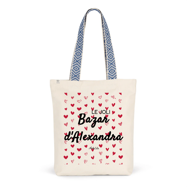 Tote Bag Premium - Le joli Bazar d'Alexandra - 2 Coloris - Durable - Cadeau Personnalisable - Cadeaux-Positifs.com -Unique-Bleu-