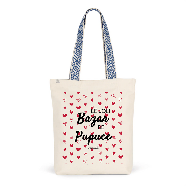 Tote Bag Premium - Le joli Bazar de Pupuce - 2 Coloris - Durable - Cadeau Personnalisable - Cadeaux-Positifs.com -Unique-Bleu-
