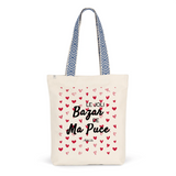 Tote Bag Premium - Le joli Bazar de Ma Puce - 2 Coloris - Cadeau Durable - Cadeau Personnalisable - Cadeaux-Positifs.com -Unique-Bleu-