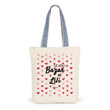 Tote Bag Premium - Le joli Bazar de Lili - 2 Coloris - Cadeau Durable - Cadeau Personnalisable - Cadeaux-Positifs.com -Unique-Bleu-