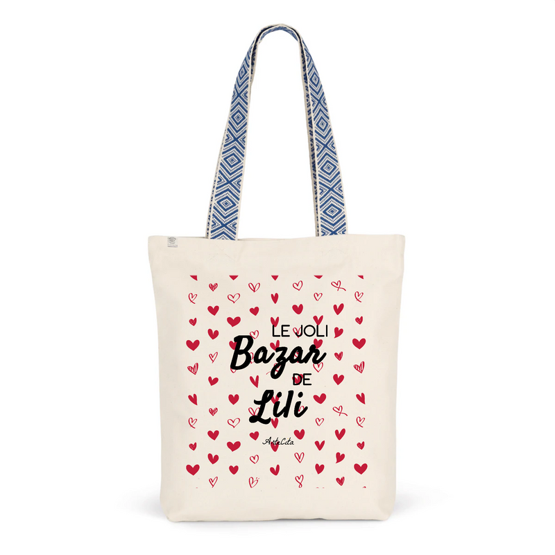 Cadeau anniversaire : Tote Bag Premium - Le joli Bazar de Lili - 2 Coloris - Cadeau Durable - Cadeau Personnalisable - Cadeaux-Positifs.com -Unique-Bleu-