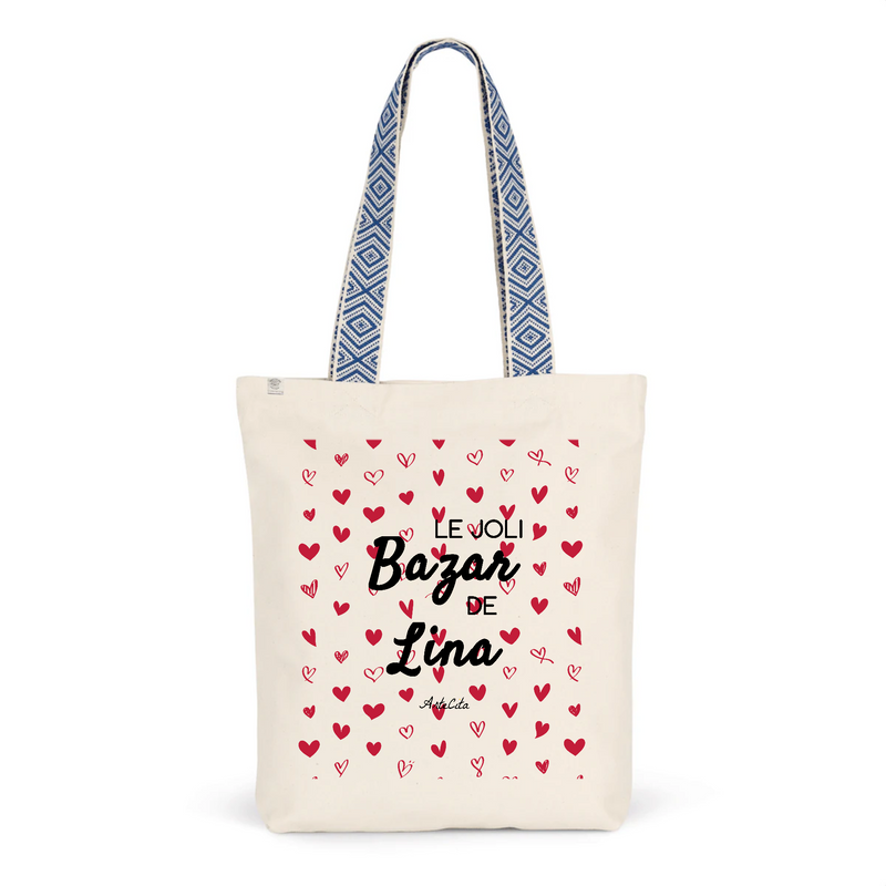Cadeau anniversaire : Tote Bag Premium - Le joli Bazar de Lina - 2 Coloris - Durable - Cadeau Personnalisable - Cadeaux-Positifs.com -Unique-Bleu-
