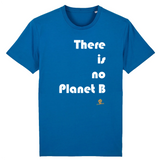 T-Shirt Premium - There is no Planet B - Coton Bio - 12 Coloris - Engagé - Cadeau Personnalisable - Cadeaux-Positifs.com -XS-Bleu-