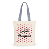 Tote Bag Premium - Le joli Bazar de Choupette - 2 Coloris - Durable - Cadeau Personnalisable - Cadeaux-Positifs.com -Unique-Bleu-
