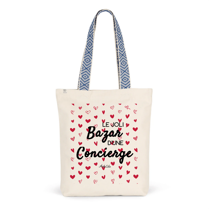 Cadeau anniversaire : Tote Bag Premium - Le joli Bazar d'une Concierge - 2 Coloris - Durable - Cadeau Personnalisable - Cadeaux-Positifs.com -Unique-Bleu-