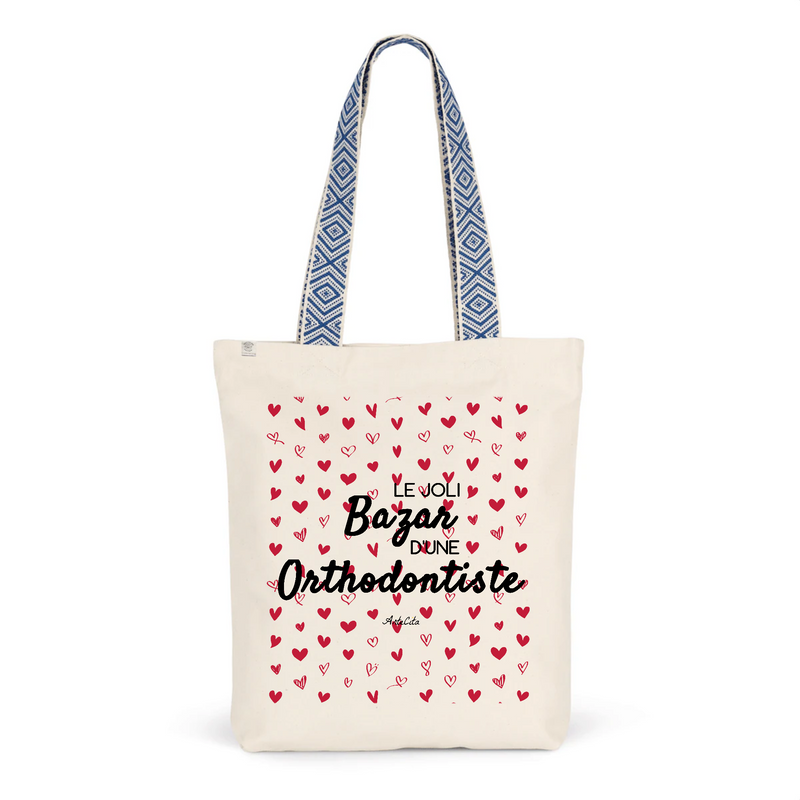 Cadeau anniversaire : Tote Bag Premium - Le joli Bazar d'une Orthodontiste - 2 Coloris - Durable - Cadeau Personnalisable - Cadeaux-Positifs.com -Unique-Bleu-