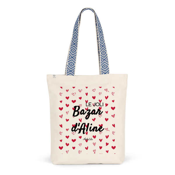 Tote Bag Premium - Le joli Bazar d'Aline - 2 Coloris - Cadeau Durable - Cadeau Personnalisable - Cadeaux-Positifs.com -Unique-Bleu-