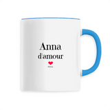 Mug - Anna d'amour - 6 Coloris - Cadeau Original & Tendre - Cadeau Personnalisable - Cadeaux-Positifs.com -Unique-Bleu-