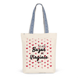 Tote Bag Premium - Le joli Bazar de Virginie - 2 Coloris - Durable - Cadeau Personnalisable - Cadeaux-Positifs.com -Unique-Bleu-