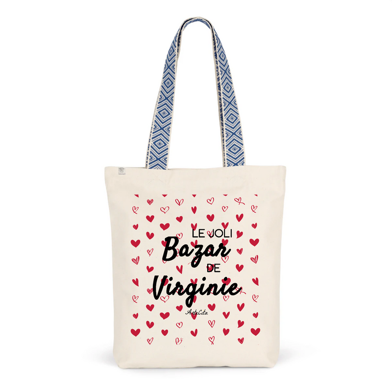 Cadeau anniversaire : Tote Bag Premium - Le joli Bazar de Virginie - 2 Coloris - Durable - Cadeau Personnalisable - Cadeaux-Positifs.com -Unique-Bleu-
