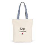 Tote Bag Premium - Ergo d'amour - 2 Coloris - Cadeau Durable - Cadeau Personnalisable - Cadeaux-Positifs.com -Unique-Bleu-