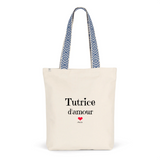 Tote Bag Premium - Tutrice d'amour - 2 Coloris - Cadeau Durable - Cadeau Personnalisable - Cadeaux-Positifs.com -Unique-Bleu-