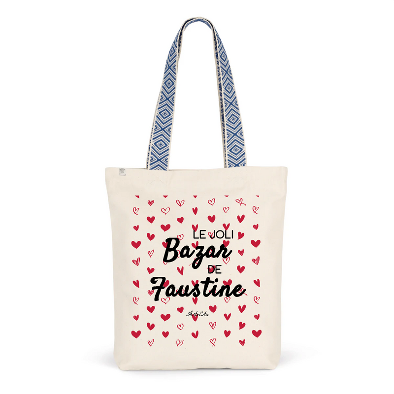 Cadeau anniversaire : Tote Bag Premium - Le joli Bazar de Faustine - 2 Coloris - Durable - Cadeau Personnalisable - Cadeaux-Positifs.com -Unique-Bleu-