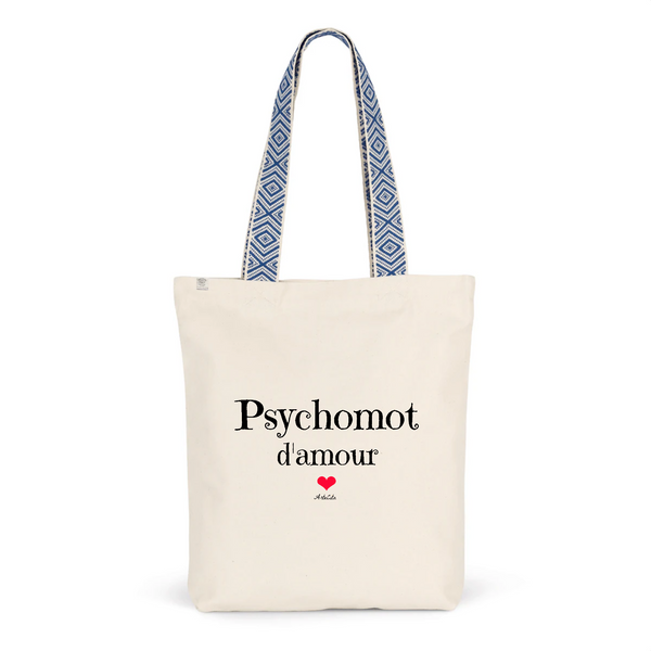 Tote Bag Premium - Psychomot d'amour - 2 Coloris - Cadeau Durable - Cadeau Personnalisable - Cadeaux-Positifs.com -Unique-Bleu-