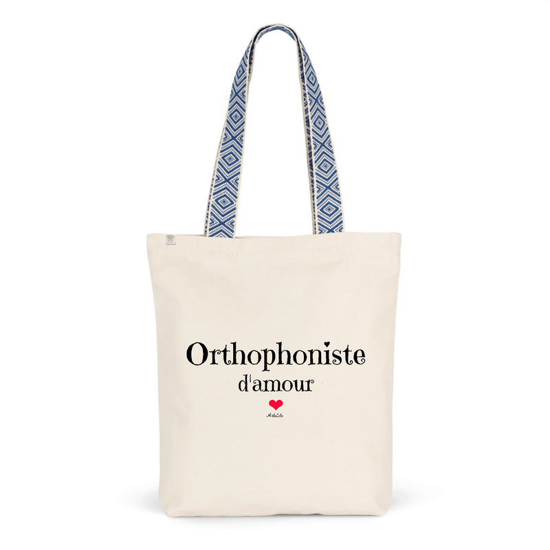 Cadeau anniversaire : Tote Bag Premium - Orthophoniste d'amour - 2 Coloris - Cadeau Durable - Cadeau Personnalisable - Cadeaux-Positifs.com -Unique-Bleu-