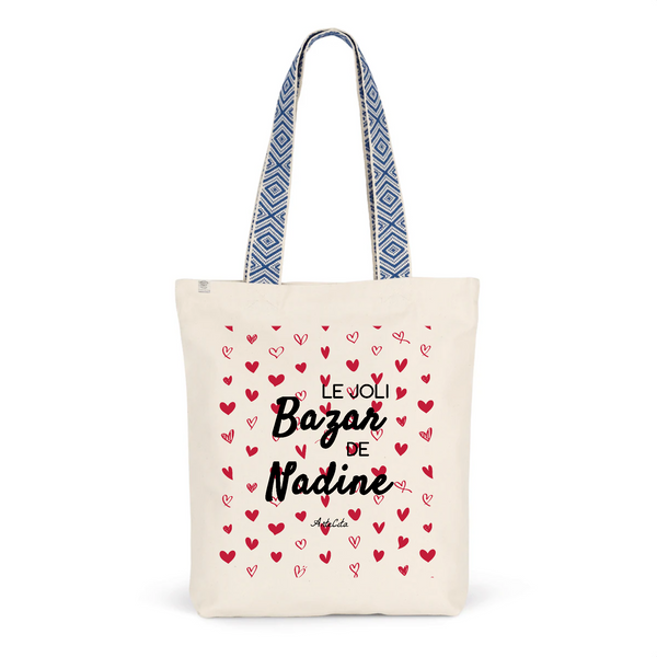 Tote Bag Premium - Le joli Bazar de Nadine - 2 Coloris - Durable - Cadeau Personnalisable - Cadeaux-Positifs.com -Unique-Bleu-