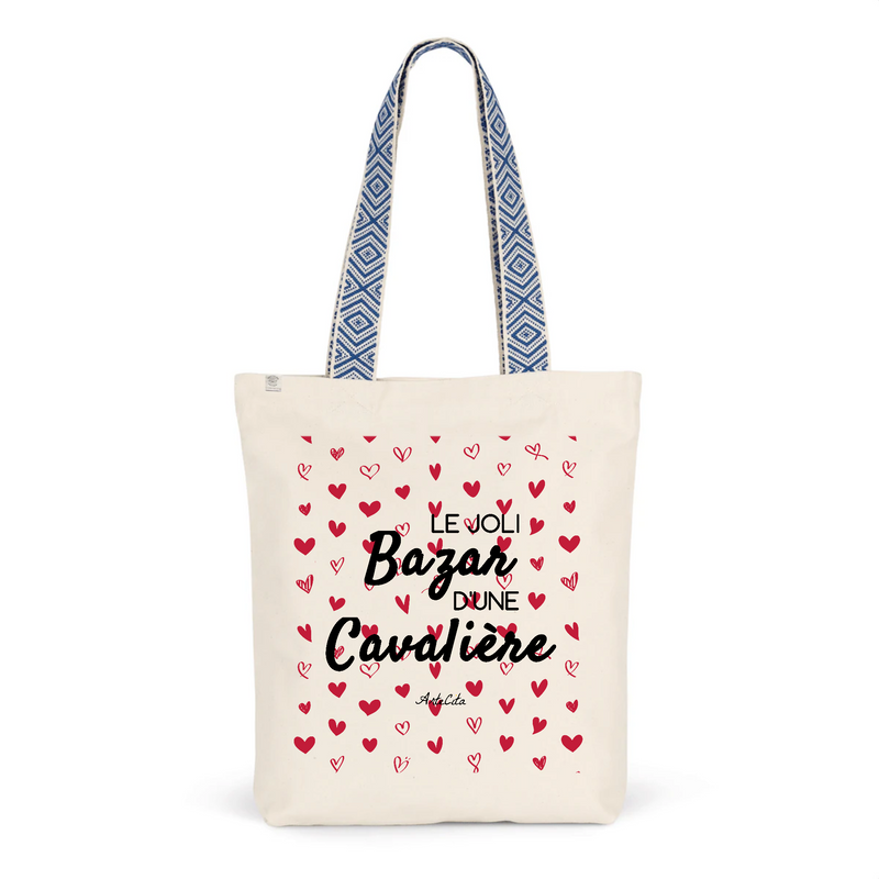 Cadeau anniversaire : Tote Bag Premium - Le joli Bazar d'une Cavalière - 2 Coloris - Durable - Cadeau Personnalisable - Cadeaux-Positifs.com -Unique-Bleu-