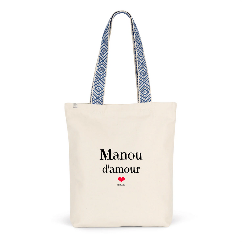 Cadeau anniversaire : Tote Bag Premium - Manou d'amour - 2 Coloris - Cadeau Durable - Cadeau Personnalisable - Cadeaux-Positifs.com -Unique-Bleu-