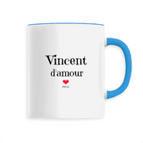 Mug - Vincent d'amour - 6 Coloris - Cadeau Original & Tendre - Cadeau Personnalisable - Cadeaux-Positifs.com -Unique-Bleu-