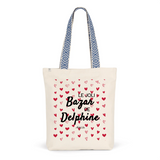 Tote Bag Premium - Le joli Bazar de Delphine - 2 Coloris - Durable - Cadeau Personnalisable - Cadeaux-Positifs.com -Unique-Bleu-