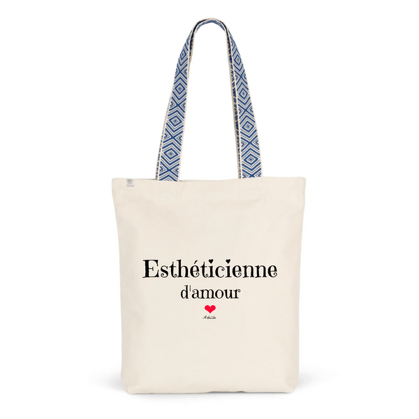 Tote Bag Premium - Esthéticienne d'amour - 2 Coloris - Cadeau Durable - Cadeau Personnalisable - Cadeaux-Positifs.com -Unique-Bleu-