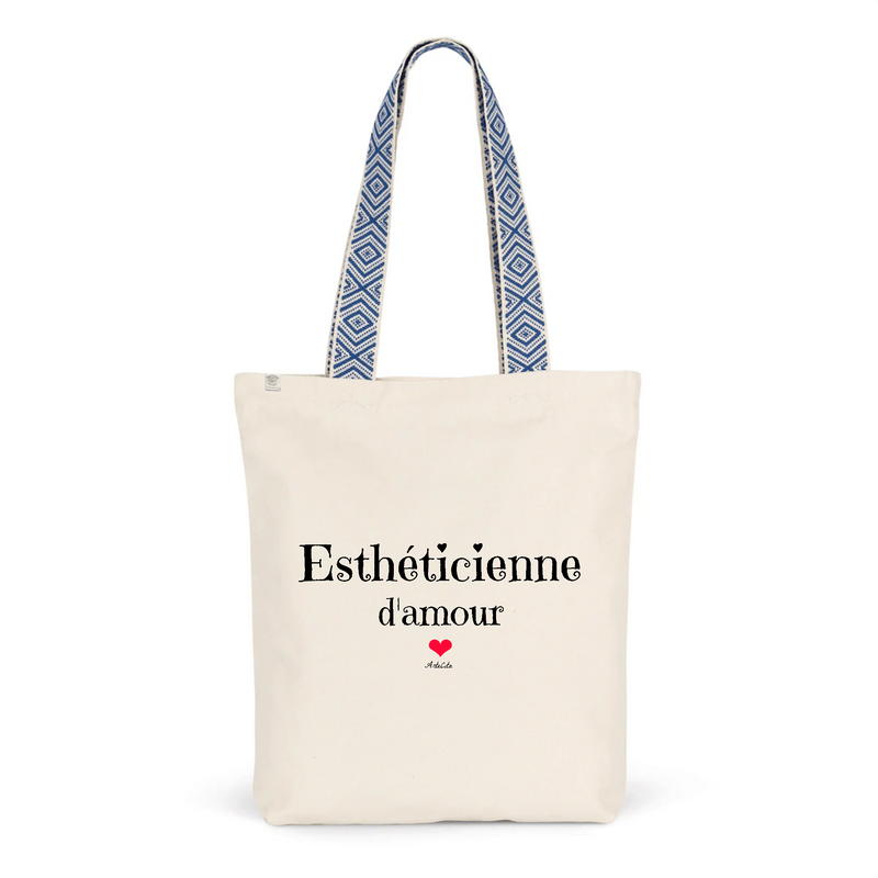 Cadeau anniversaire : Tote Bag Premium - Esthéticienne d'amour - 2 Coloris - Cadeau Durable - Cadeau Personnalisable - Cadeaux-Positifs.com -Unique-Bleu-