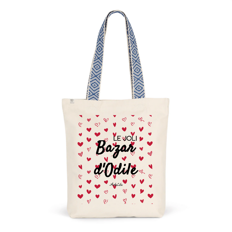 Cadeau anniversaire : Tote Bag Premium - Le joli Bazar d'Odile - 2 Coloris - Durable - Cadeau Personnalisable - Cadeaux-Positifs.com -Unique-Bleu-
