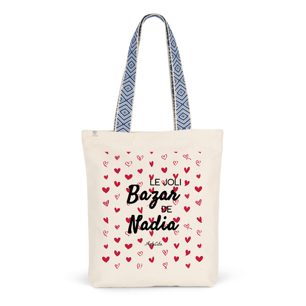 Tote Bag Premium - Le joli Bazar de Nadia - 2 Coloris - Durable - Cadeau Personnalisable - Cadeaux-Positifs.com -Unique-Bleu-